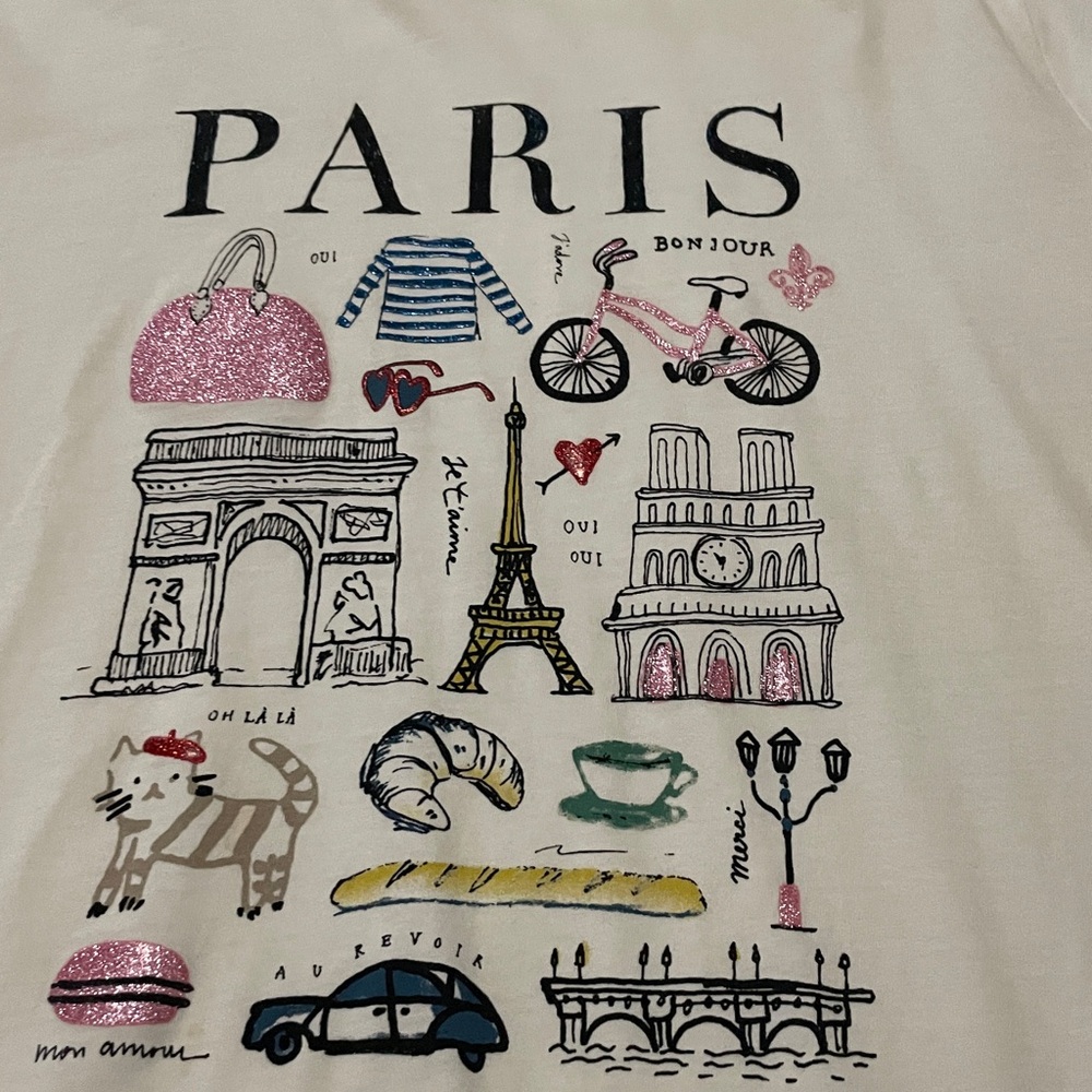 J. Crew Cream Collector Tee with Black Print - Picture 3 of 3